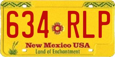 NM license plate 634RLP