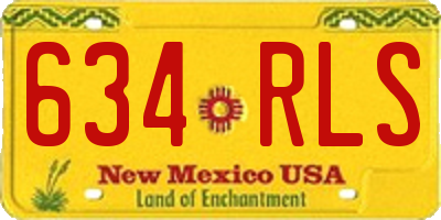 NM license plate 634RLS