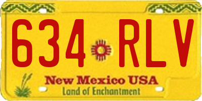 NM license plate 634RLV