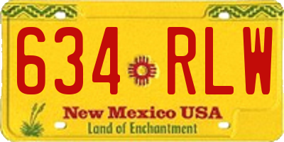 NM license plate 634RLW