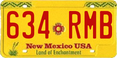 NM license plate 634RMB