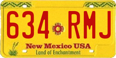 NM license plate 634RMJ