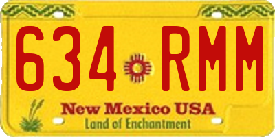NM license plate 634RMM