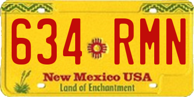 NM license plate 634RMN