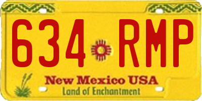 NM license plate 634RMP