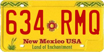 NM license plate 634RMQ