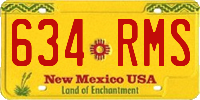 NM license plate 634RMS