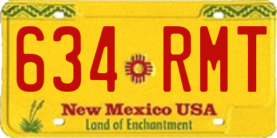 NM license plate 634RMT