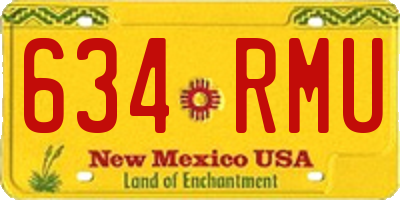NM license plate 634RMU