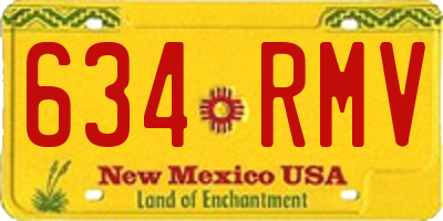 NM license plate 634RMV