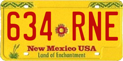 NM license plate 634RNE