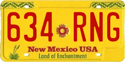 NM license plate 634RNG