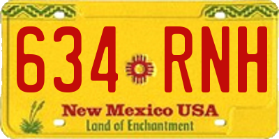 NM license plate 634RNH