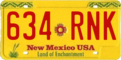NM license plate 634RNK