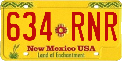 NM license plate 634RNR