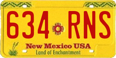 NM license plate 634RNS