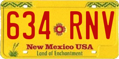 NM license plate 634RNV