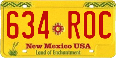 NM license plate 634ROC