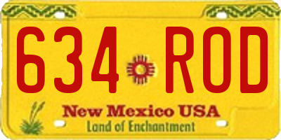 NM license plate 634ROD