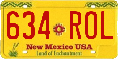 NM license plate 634ROL