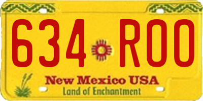 NM license plate 634ROO