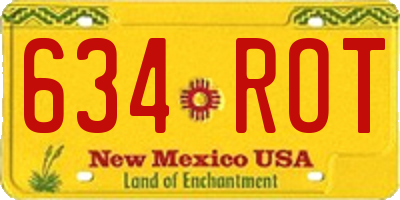 NM license plate 634ROT