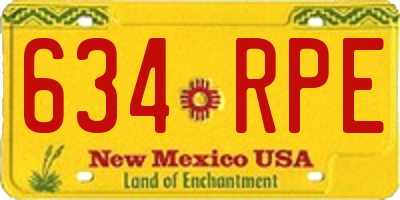 NM license plate 634RPE