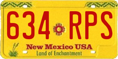NM license plate 634RPS