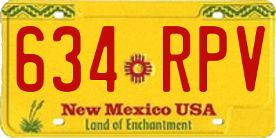 NM license plate 634RPV