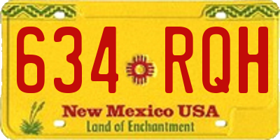 NM license plate 634RQH