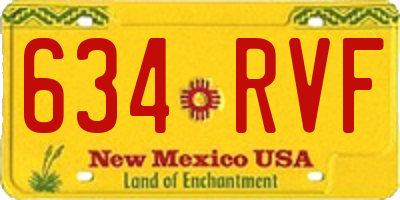 NM license plate 634RVF