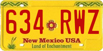 NM license plate 634RWZ