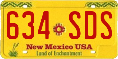 NM license plate 634SDS