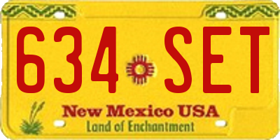 NM license plate 634SET