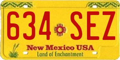 NM license plate 634SEZ