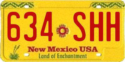 NM license plate 634SHH