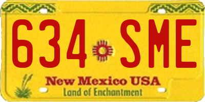 NM license plate 634SME