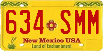 NM license plate 634SMM