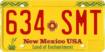 NM license plate 634SMT