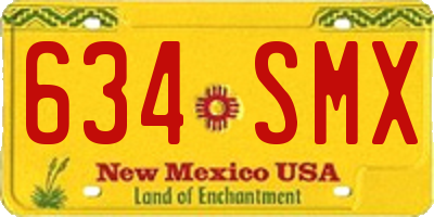 NM license plate 634SMX