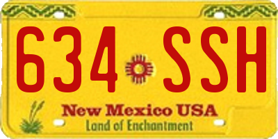 NM license plate 634SSH