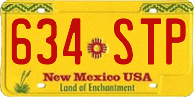NM license plate 634STP