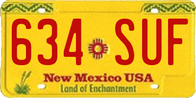NM license plate 634SUF