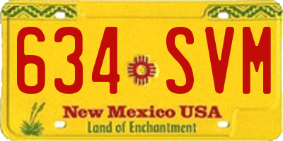 NM license plate 634SVM