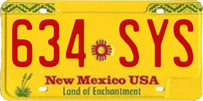 NM license plate 634SYS