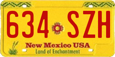 NM license plate 634SZH