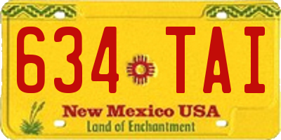 NM license plate 634TAI