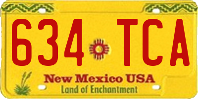 NM license plate 634TCA