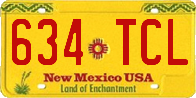NM license plate 634TCL
