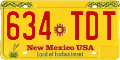 NM license plate 634TDT